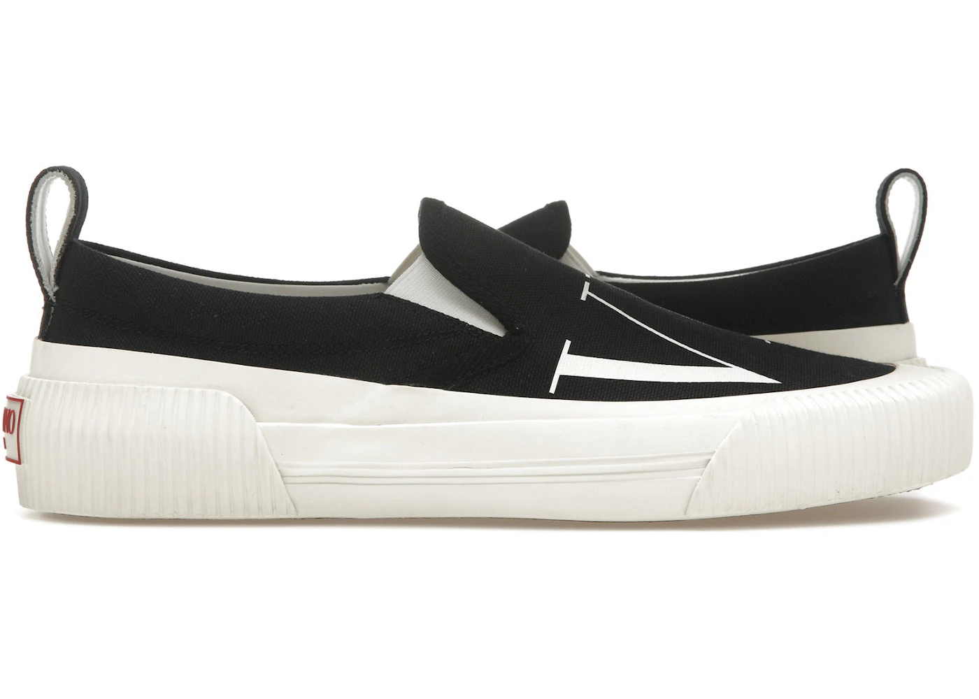 Valentino Vltn Slip On Black White
