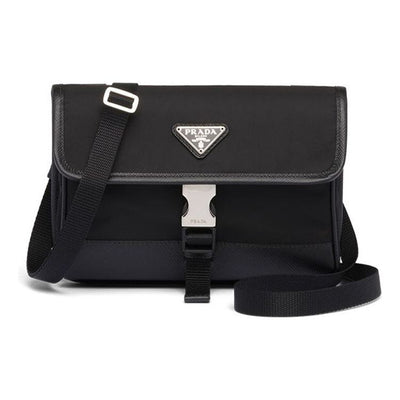 PRADA Saffiano logo-plaque smartphone holder 'Black'