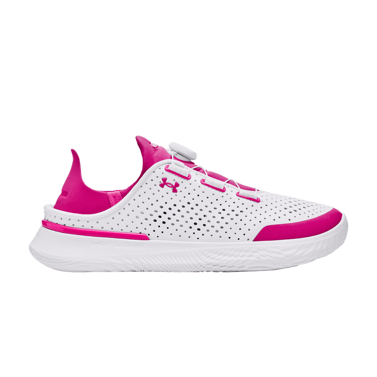 Under Armour SlipSpeed Leather GS 'White Rebel Pink'