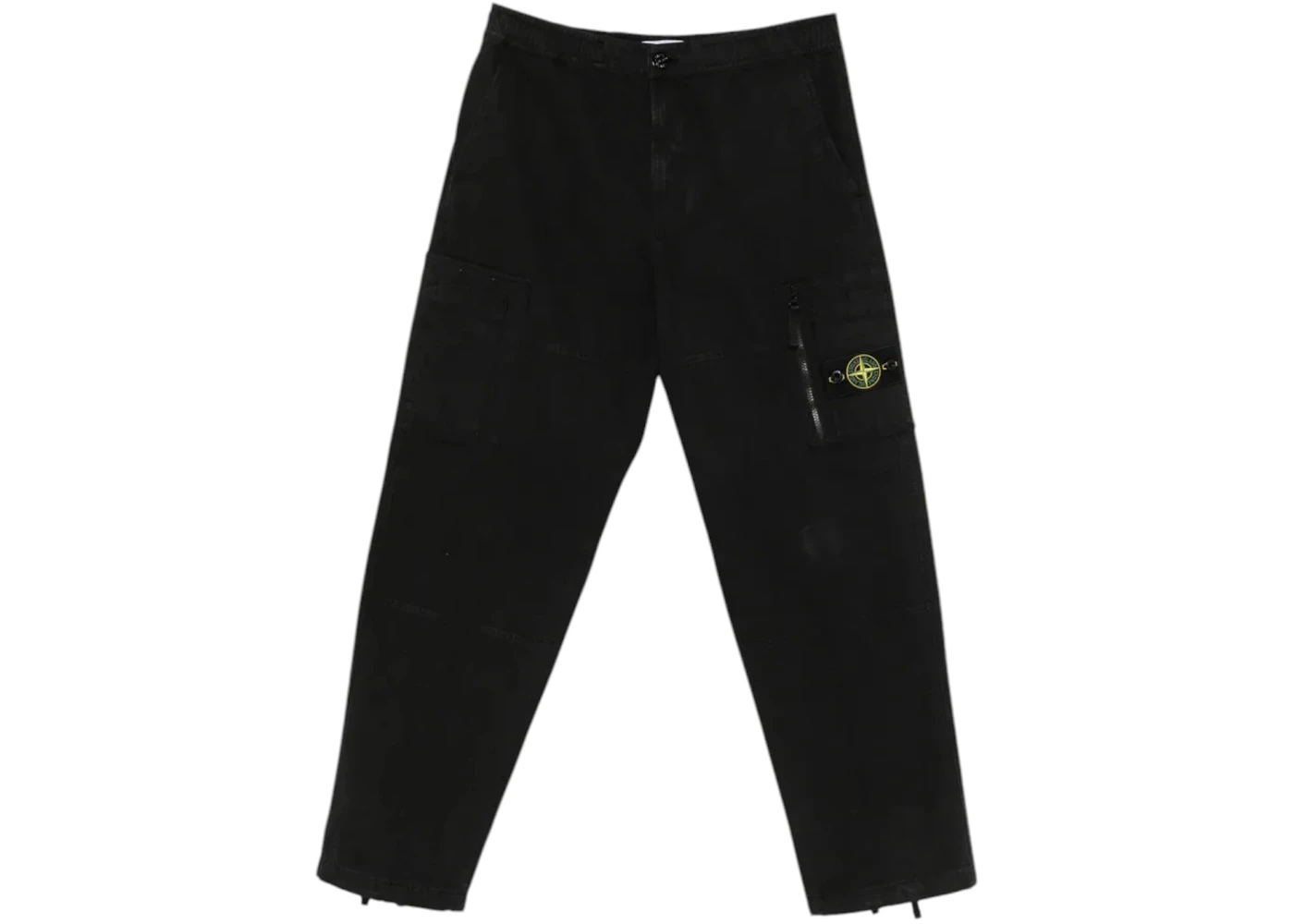 Stone Island 3100115 Loose Fit Cargo with Zip and Pockets Trousers Black