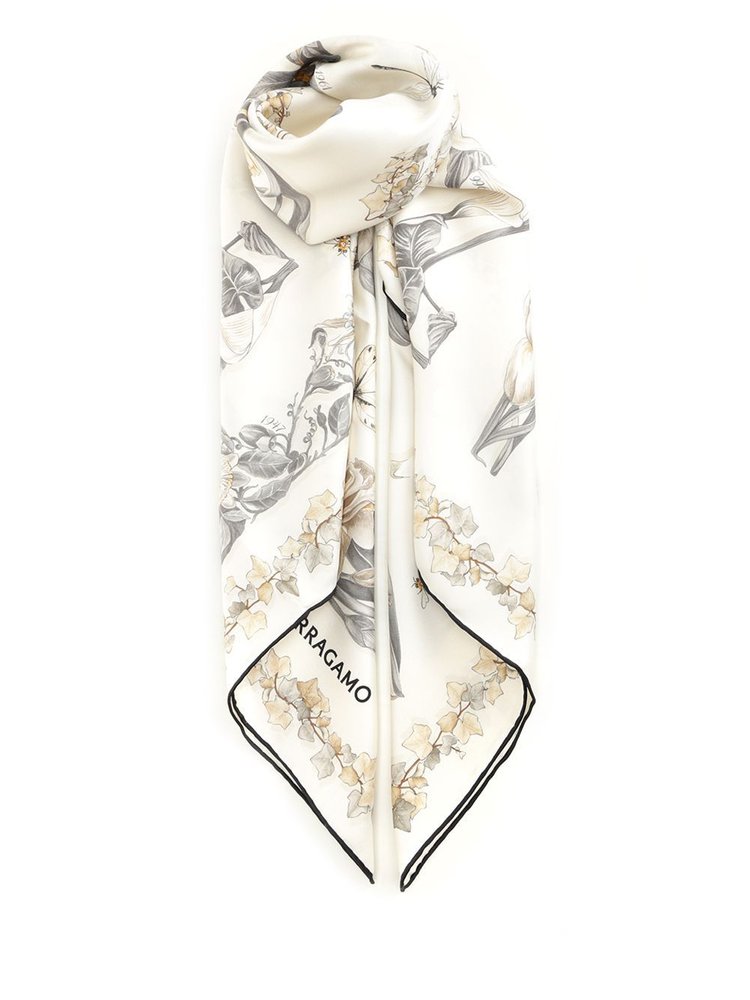 Ferragamo Eden Botanical Square Scarf
