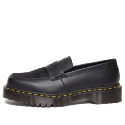 Dr. Martens Penton Bex Square Toe Hair-On & Leather Loafers 'Black'
