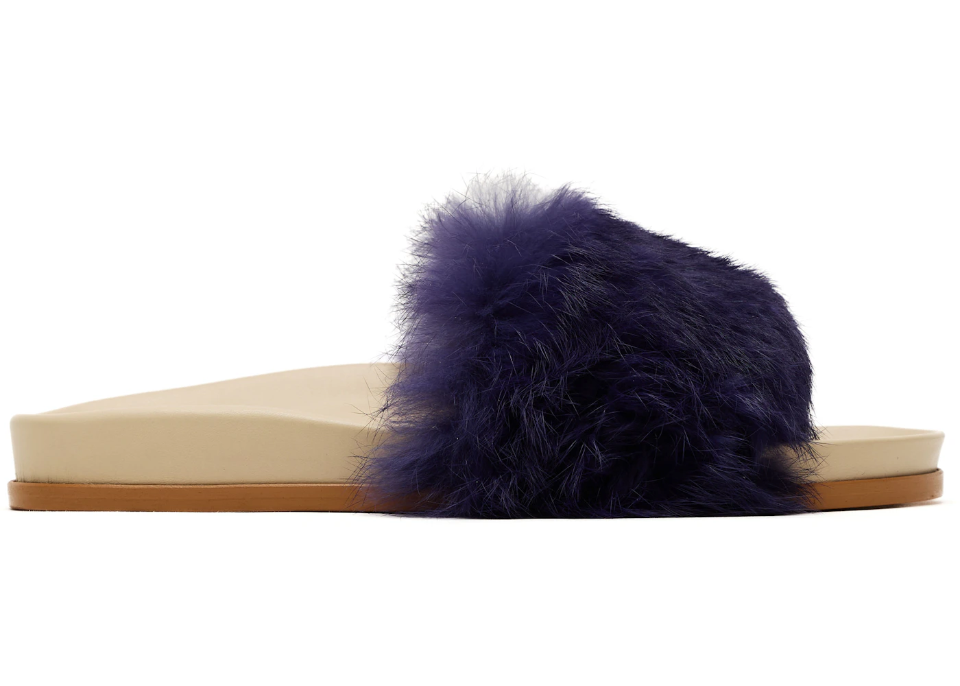 Buscemi Fur Clot Leather Slide Purple (Women's)