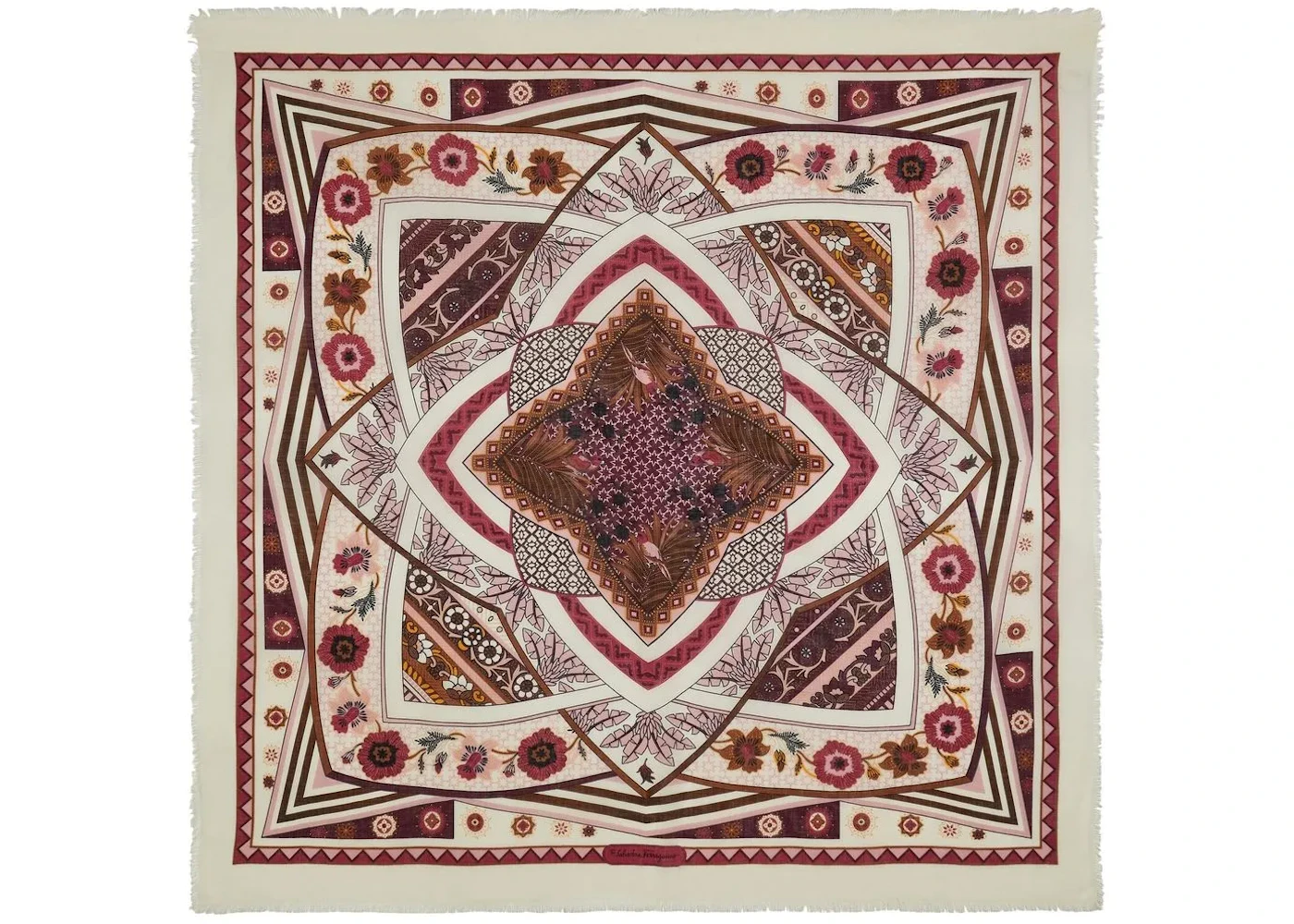 Ferragamo Sl Nirvana Scarf Beige/Brown