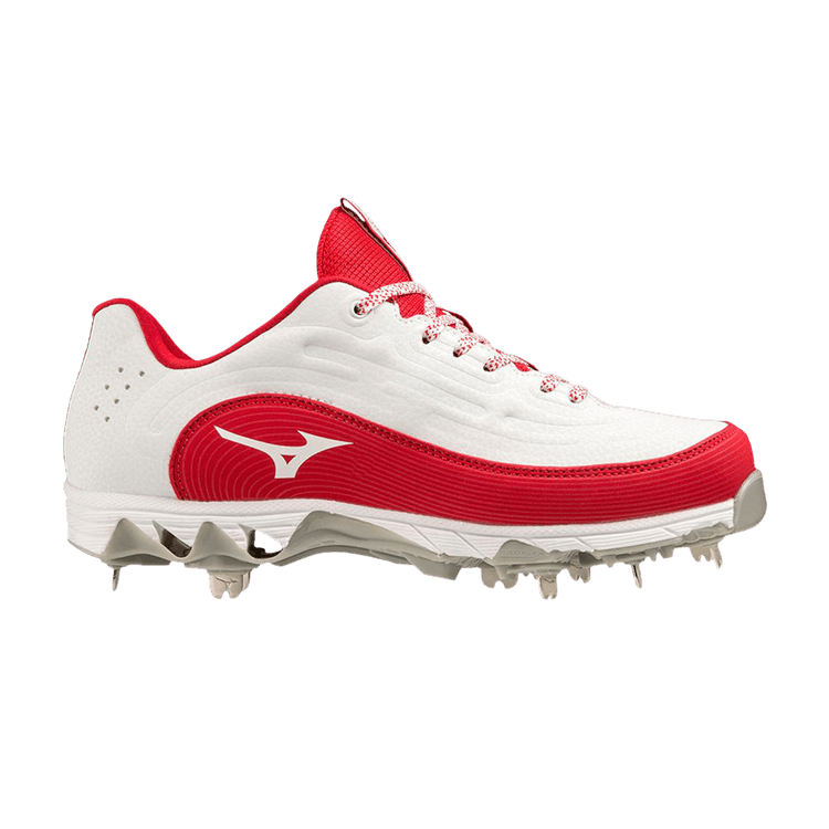 Mizuno Wmns 9-Spike 8 Low 'White Red'