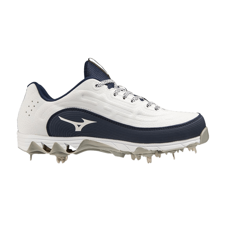 Mizuno Wmns 9-Spike 8 Low 'White Navy'