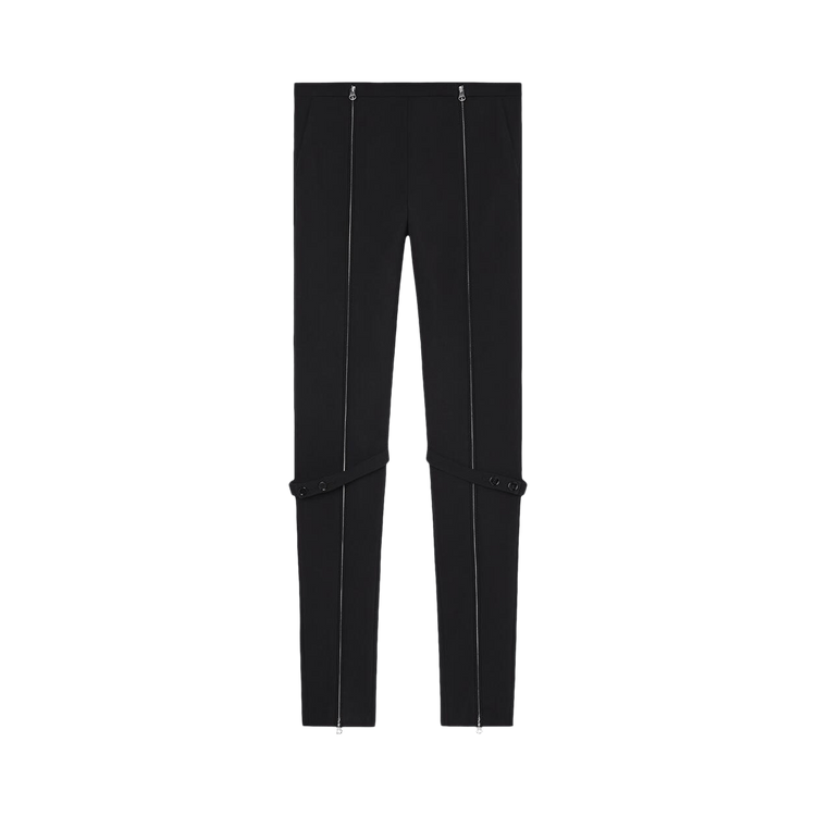 Courrèges Zipped Stretch Wool Pants 'Black'