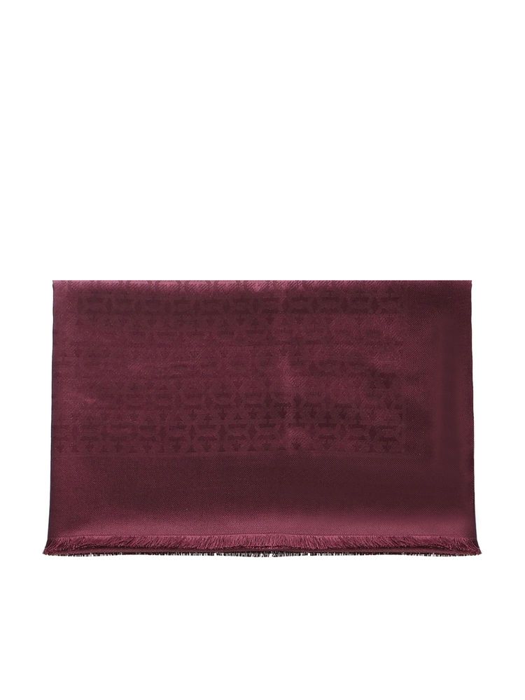 Ferragamo Logo Patch Fringed Scarf