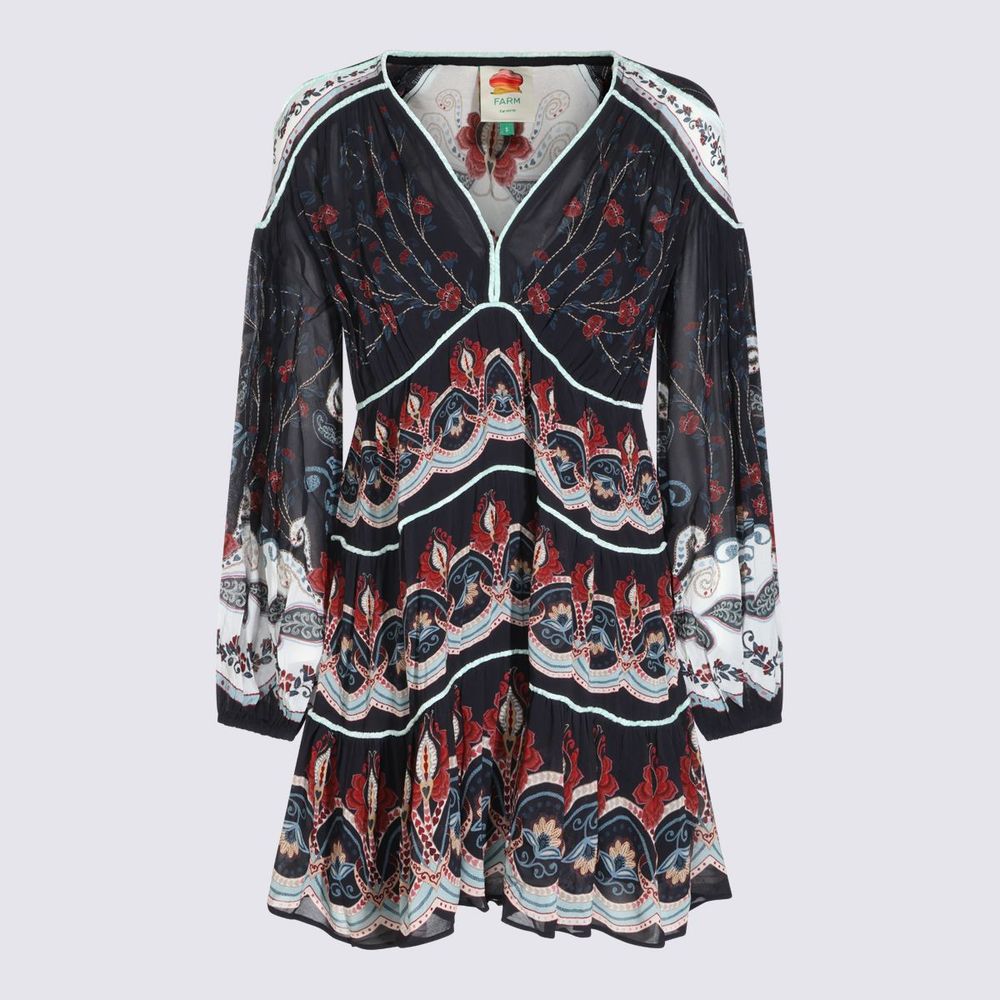 Farm Rio Paisley Print Mini Dress