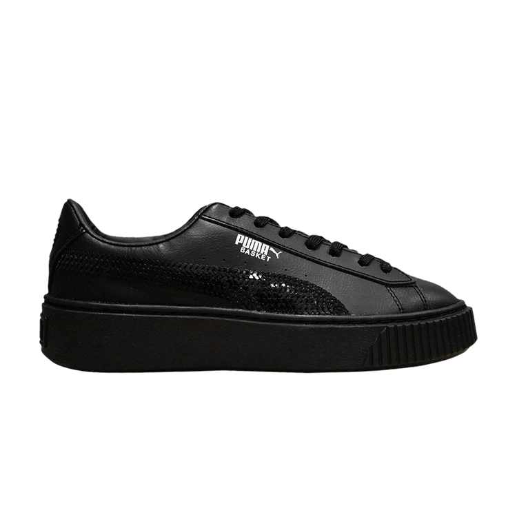 Puma Basket Platform Bling Jr 'Black'