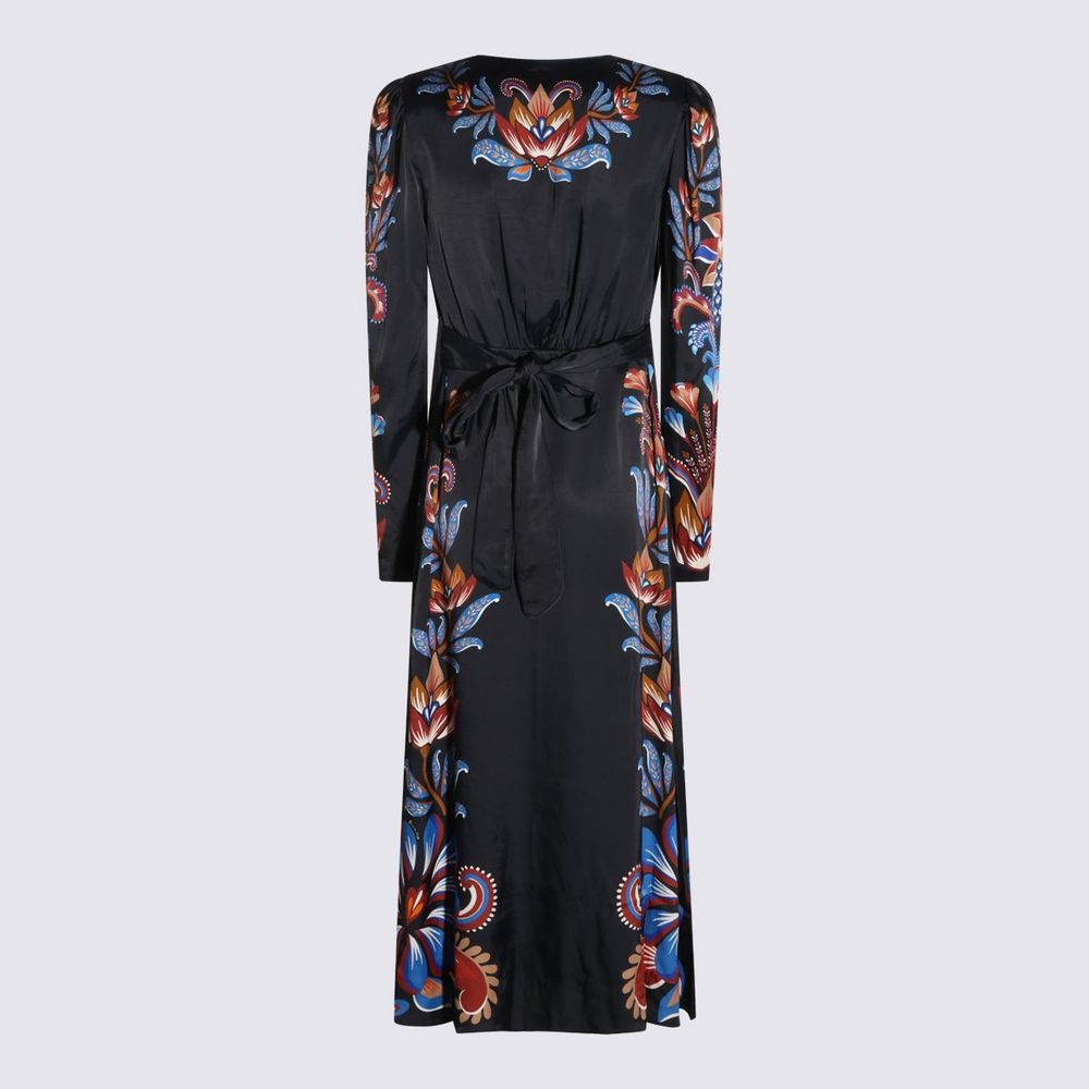 Farm Rio Floral Print Long-Sleeve Dress