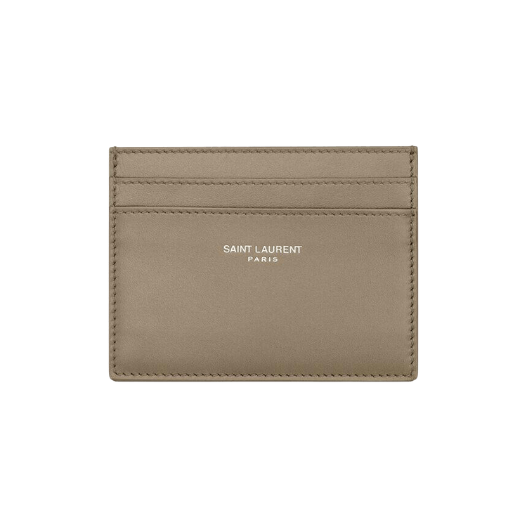 Saint Laurent Paris Card Case Mono 'Plaza Taupe'
