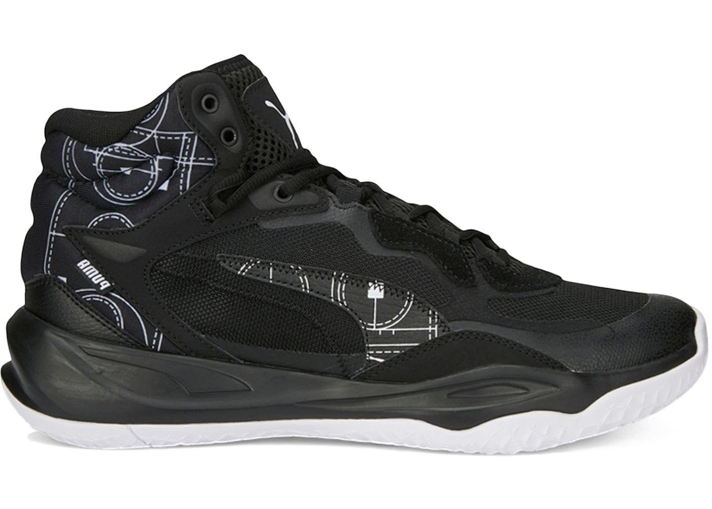 Puma Playmaker Pro Mid Black White