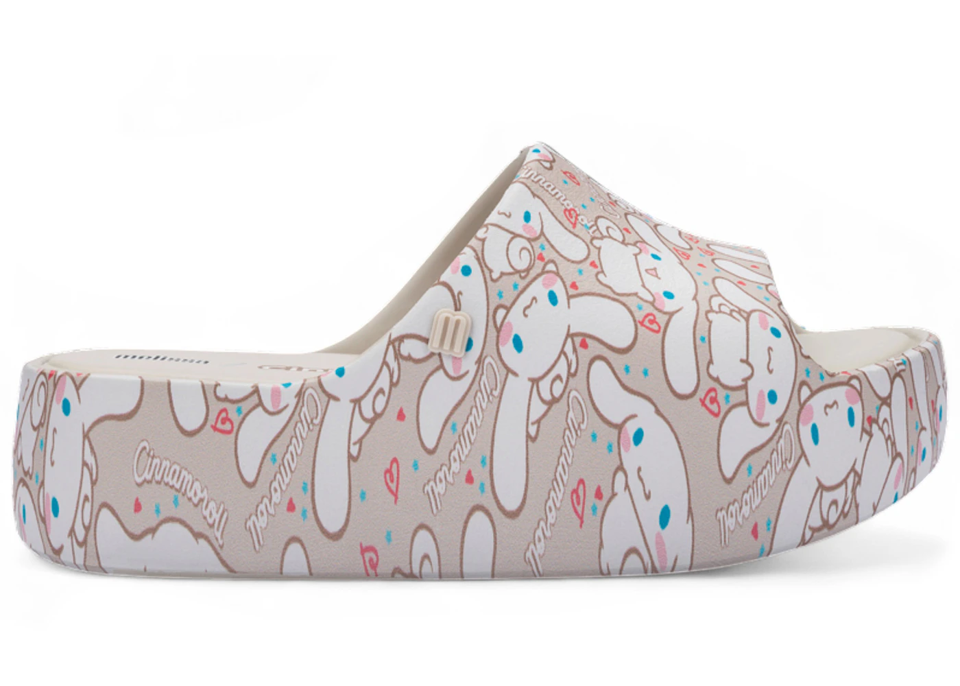Melissa Free Platform Slide Hello Kitty and Friends Beige Brown