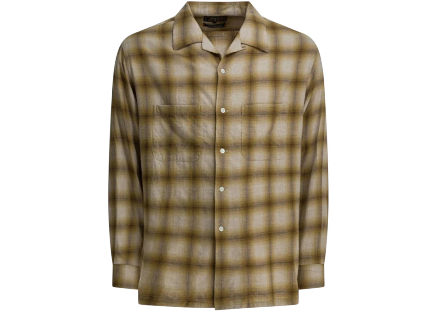 Beams Plus Wool Blend Check Shirt Brown