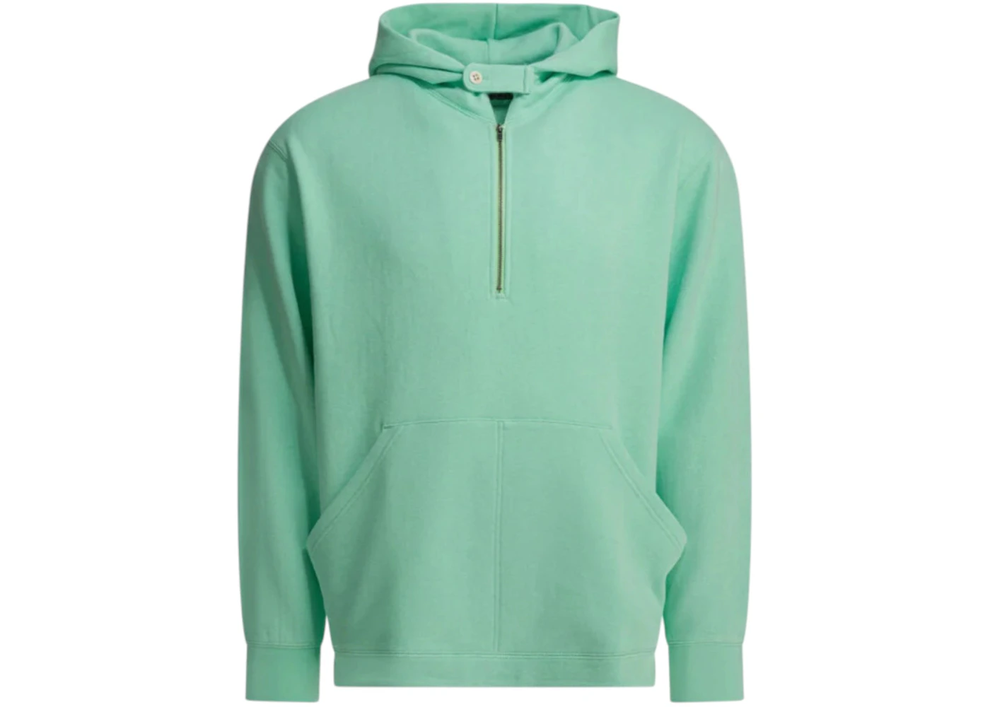 Beams Plus Half Zipper Hoodie Green