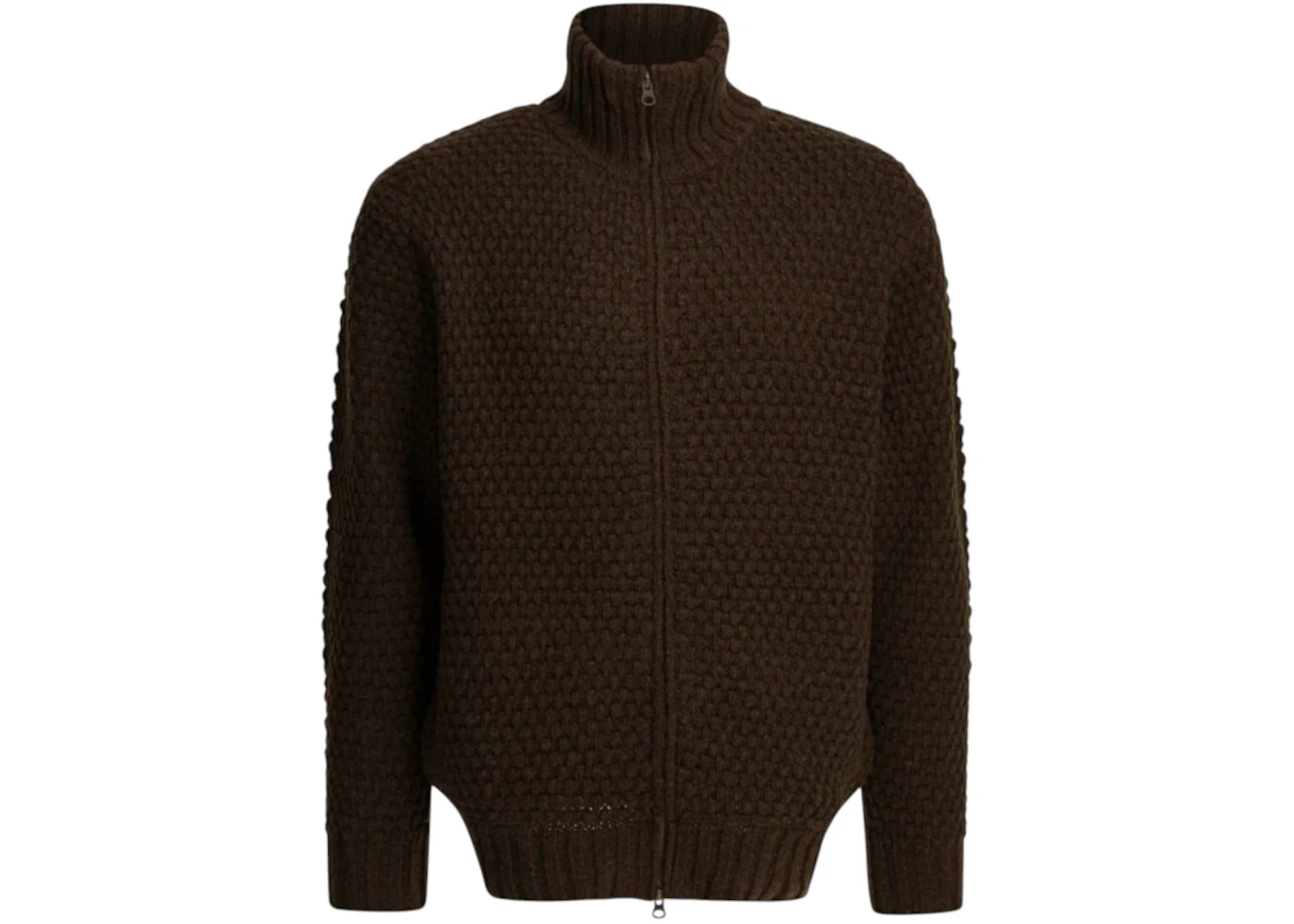Beams Plus Wool Zipper Sweater Brown