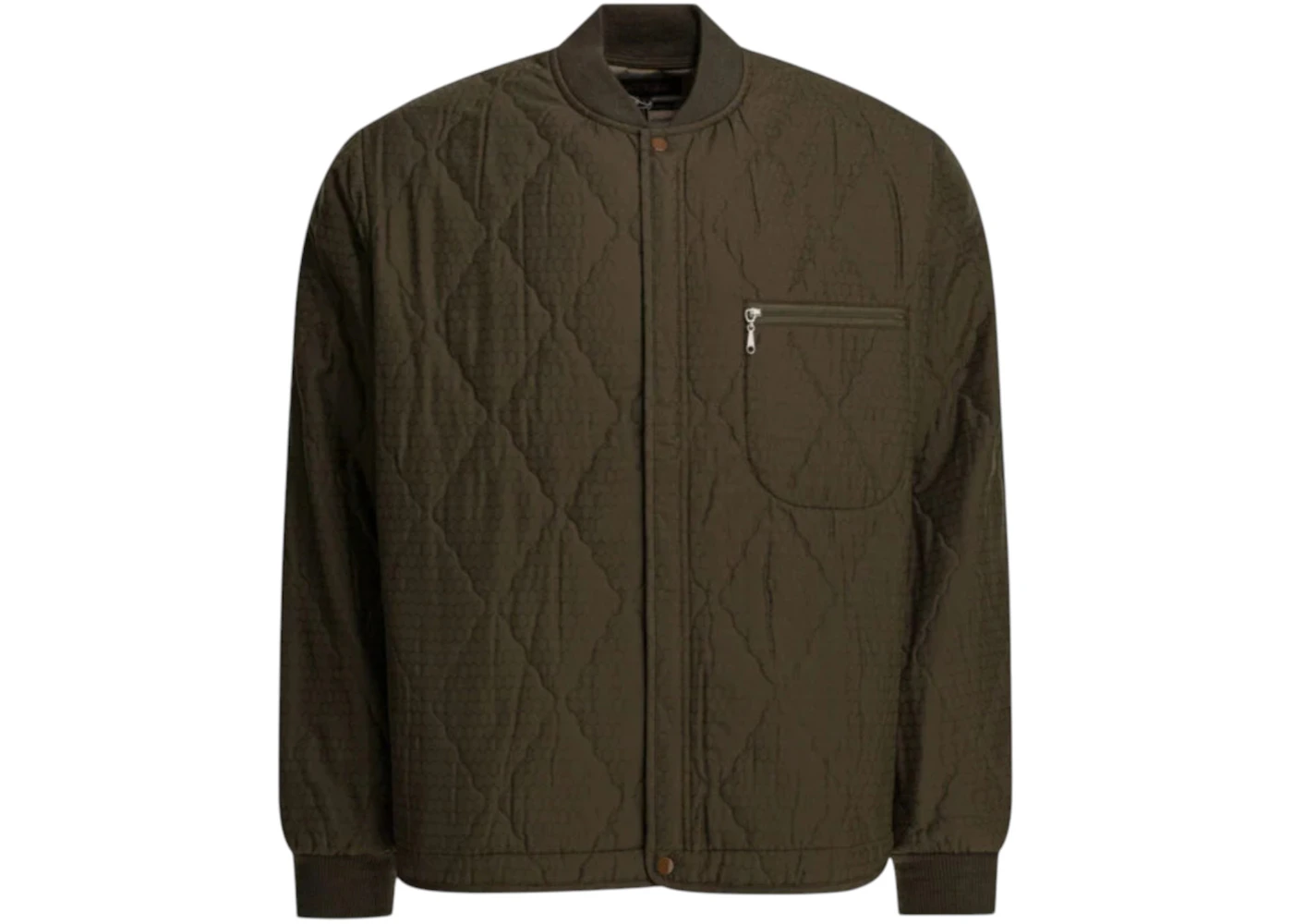Beams Plus Quilted Nylon Jacket Green