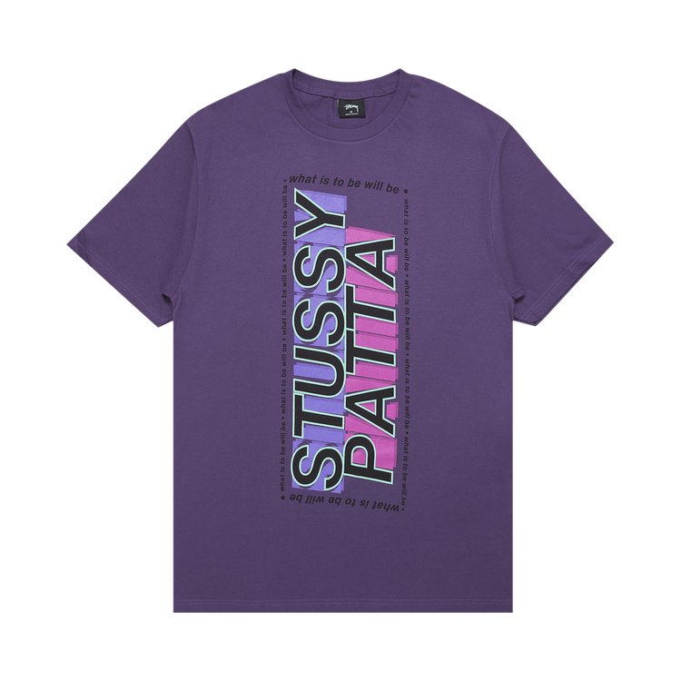 Stussy x Patta What it is to be will be Tee 'Purple'