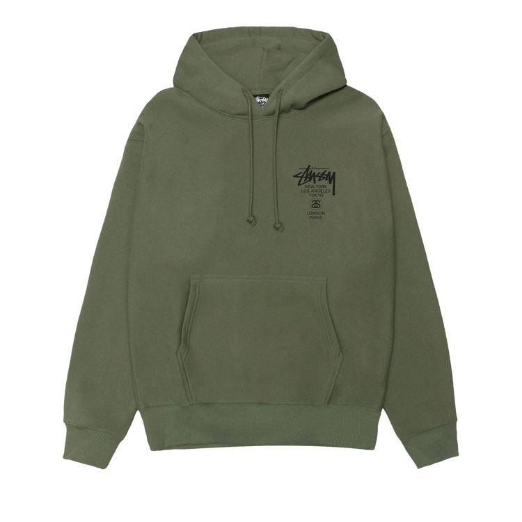 Stussy World Tour Hoodie 'Olive'