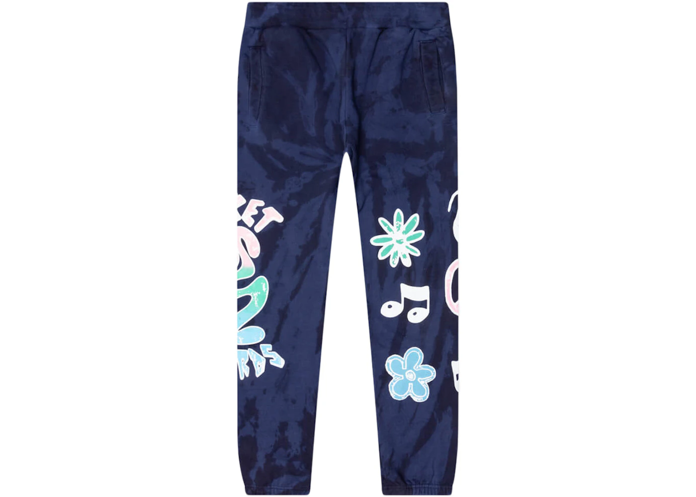 Market Smiley Market Records Angel Sigh Sweatpants Navy Tie Dye