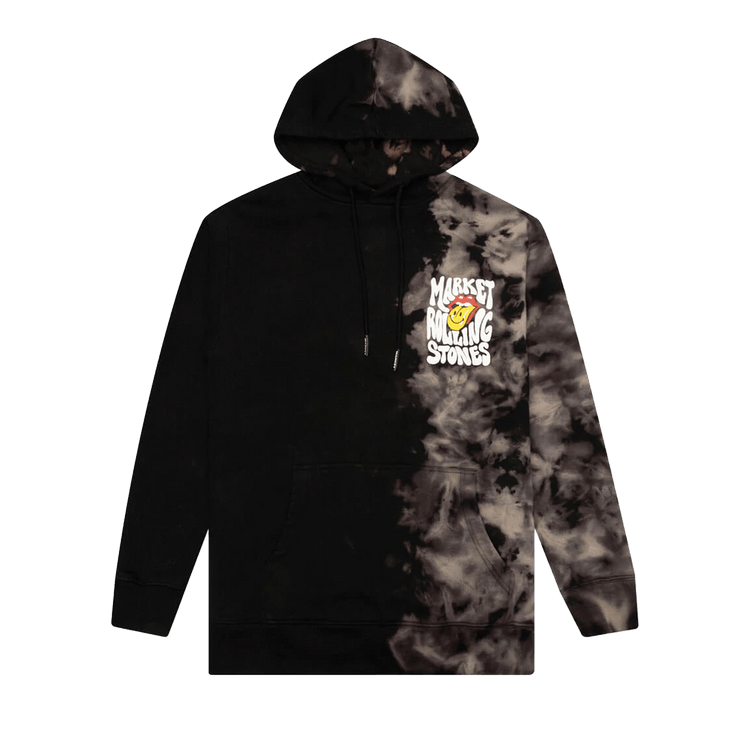 Market x Rolling Stones Smiley Tie-Dye Hoodie 'Black Tie-Dye'