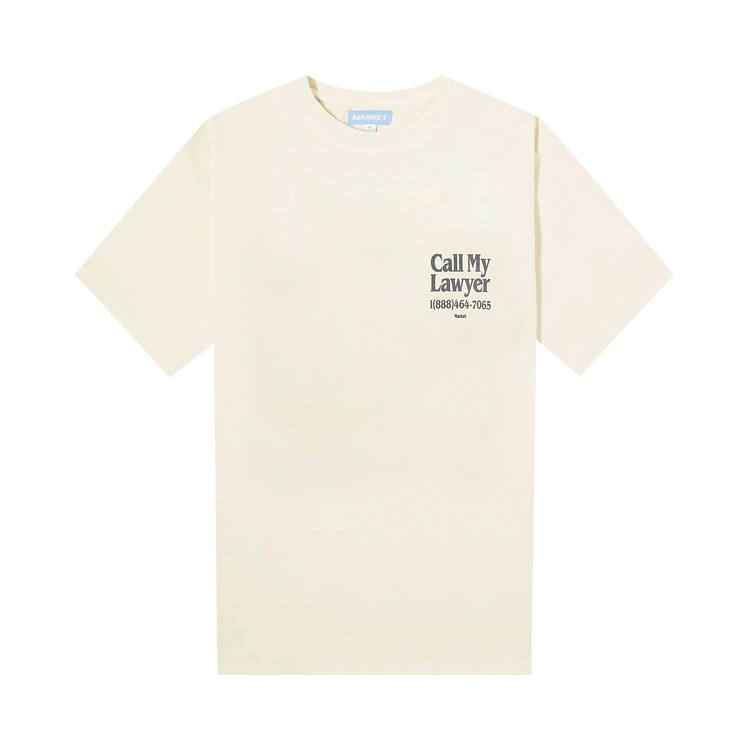 Market Call My Lawyer T-Shirt 'Ecru'