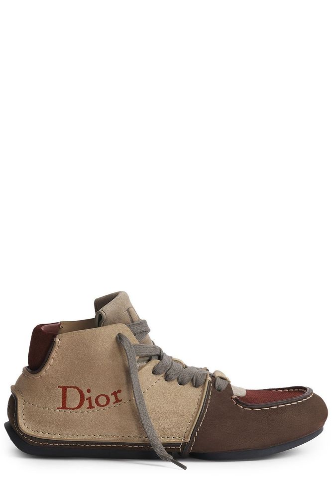 Dior Logo Lace-Up Ankle Boots