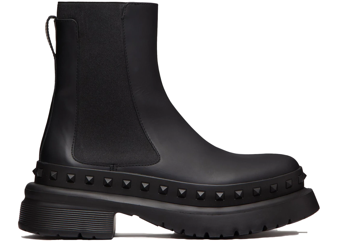 Valentino M-Way Rockstud Beatle Boots Black