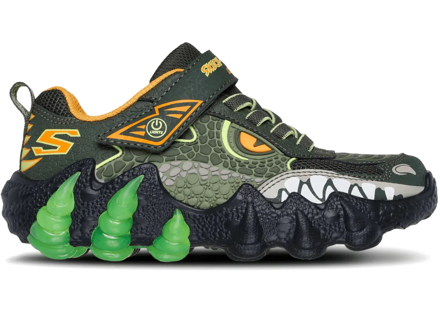 Skechers Skech-O-Saurus Light 2.0 Olive Green Orange (PS)