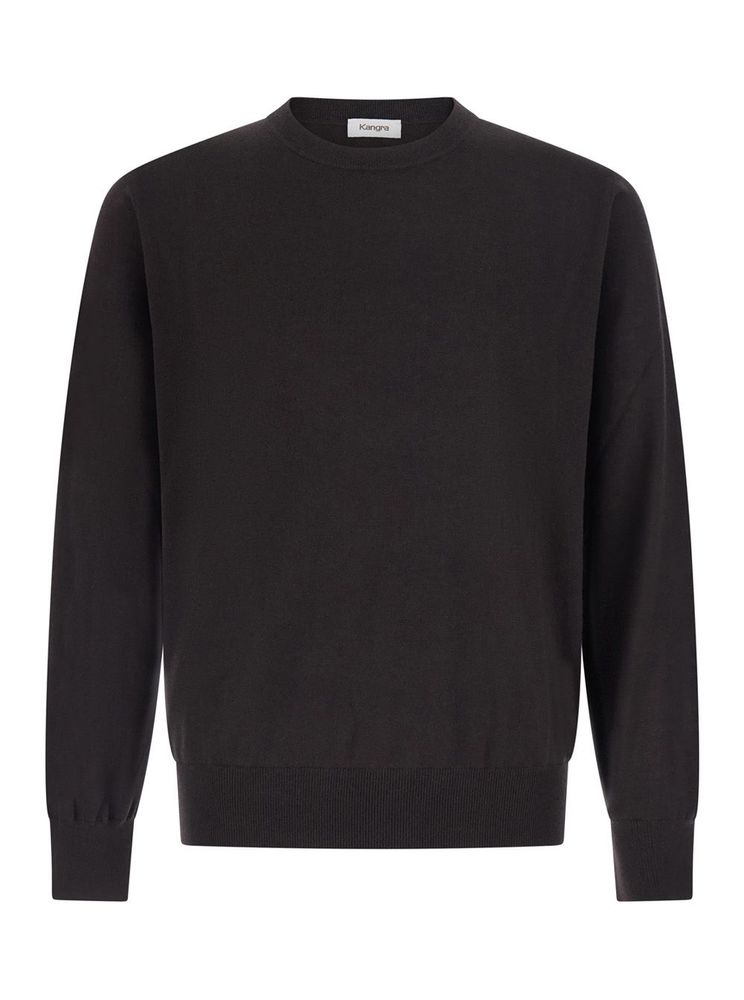 Kangra Fine-Gauge Crew Neck Knitted Sweater