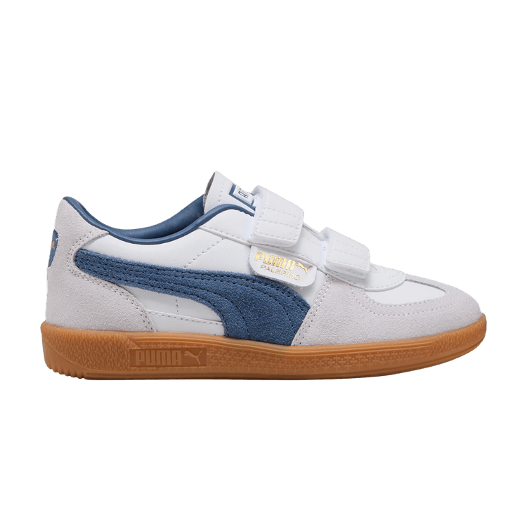 Puma Palermo Elevata Leather Little Kid 'White Dark Indigo'