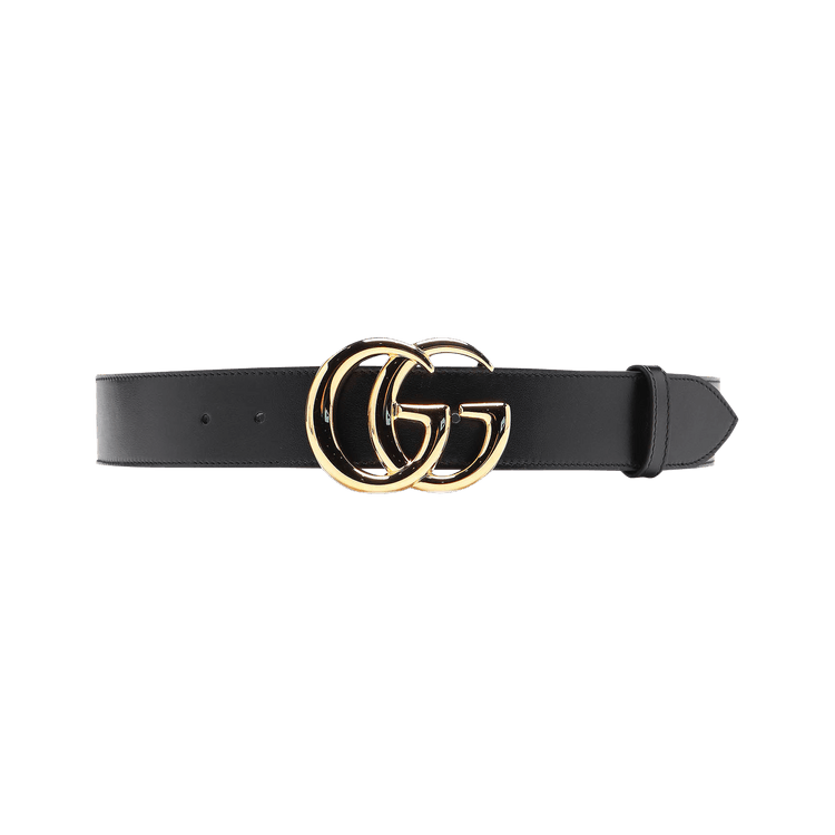 Gucci GG Marmont Belt With Shiny Buckle 'Black'