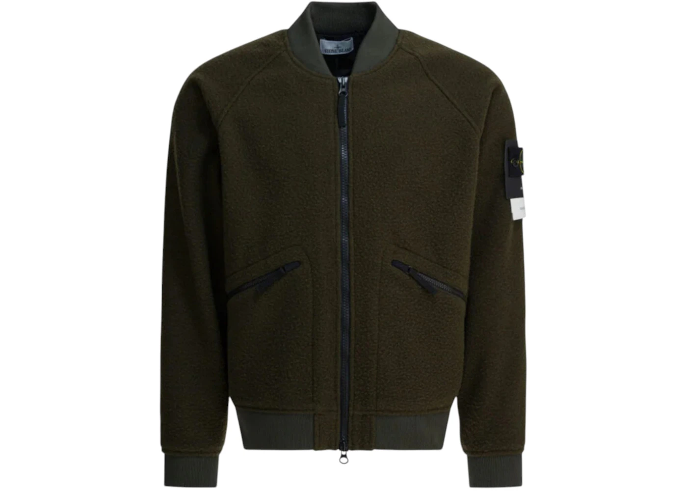 Stone Island Waterproof Wool and Nylon Bomber Green