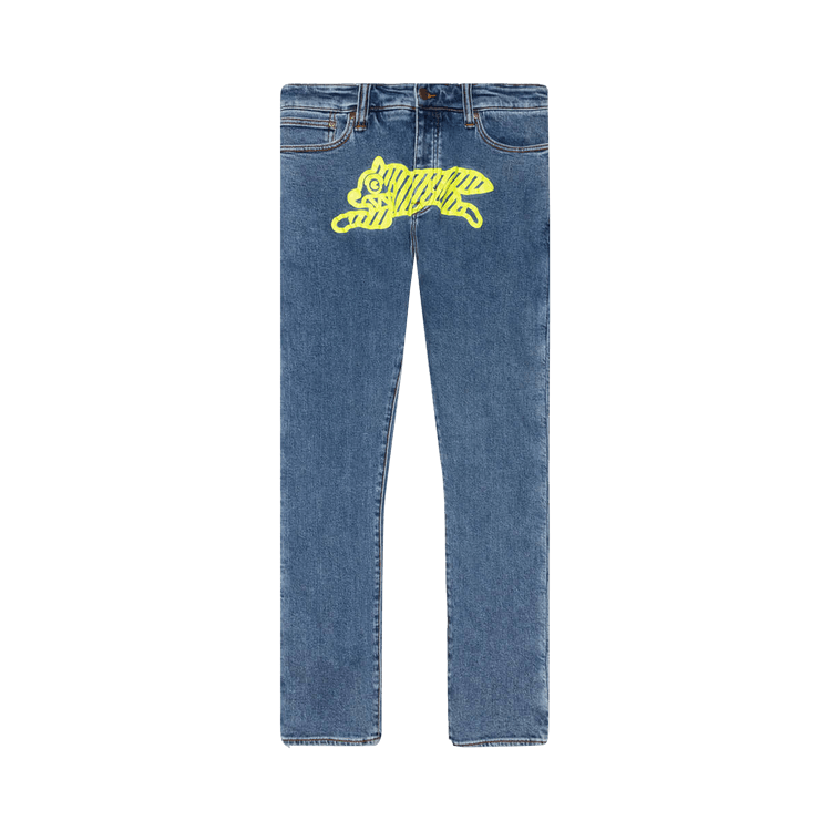 Icecream Neon Lime Jean 'Medium Blue Wash'