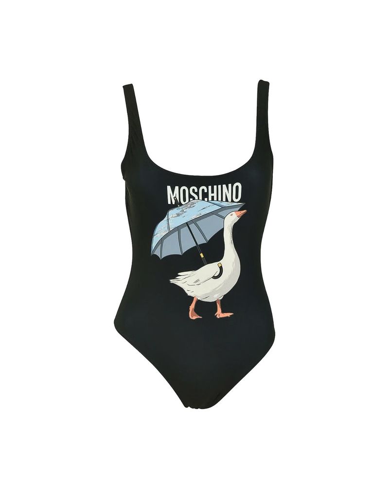 Moschino Goose Print One-Piece Swimsuit