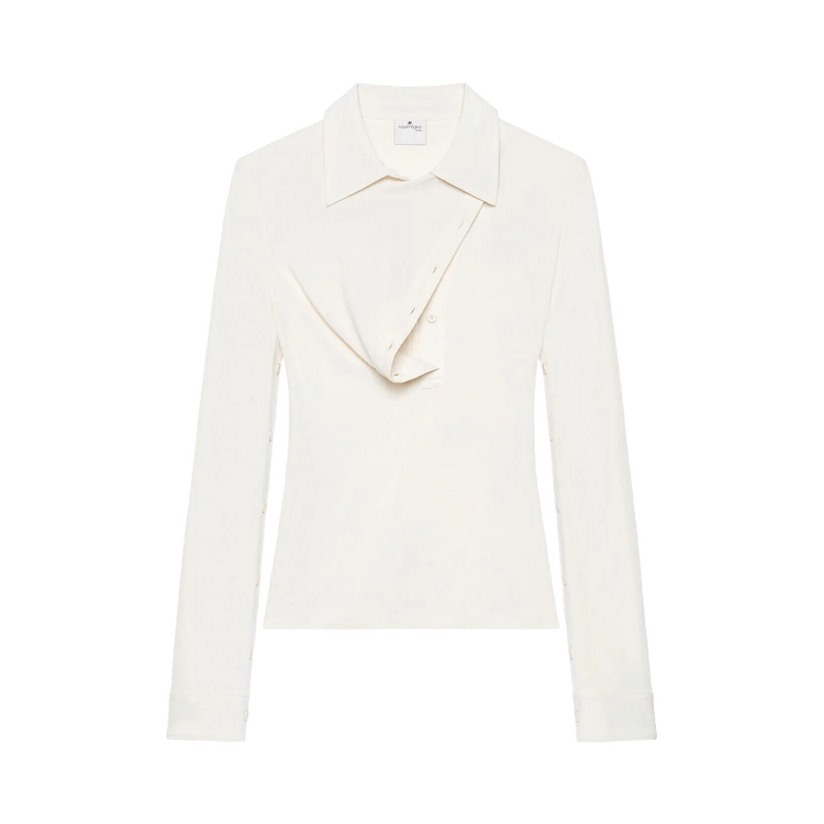 Courrèges Oblique Crepe Jersey Shirt 'Natural'