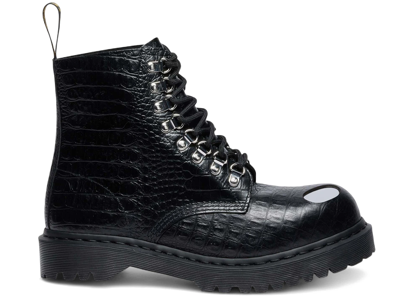 Dr. Martens 1460 Pascal Bex Steel Toe Leather Boot Black Croc Embossed Analine