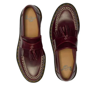 (WMNS) Dr. Martens Adrian Tassel Orleans Leather Loafers 'Cherry Red'