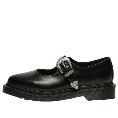 (WMNS) Dr. Martens Elphie Buckle Atlas Mary Jane Leather Shoes 'Black Atlas'