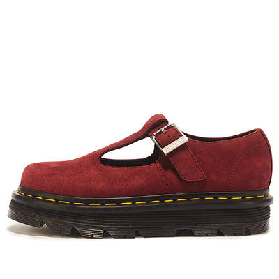 Dr. Martens Zebzag Mary Jane Milled Nubuck ‘Red'