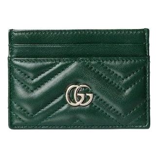 (WMNS) Gucci 26 GG Marmont Card Holder Wallet 'Green'