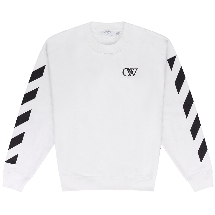 Off-White Diagonal Skate Crewneck 'White/Black'