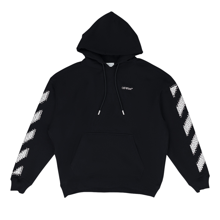Off-White Pixel Diagonal Skate Hoodie 'Black'