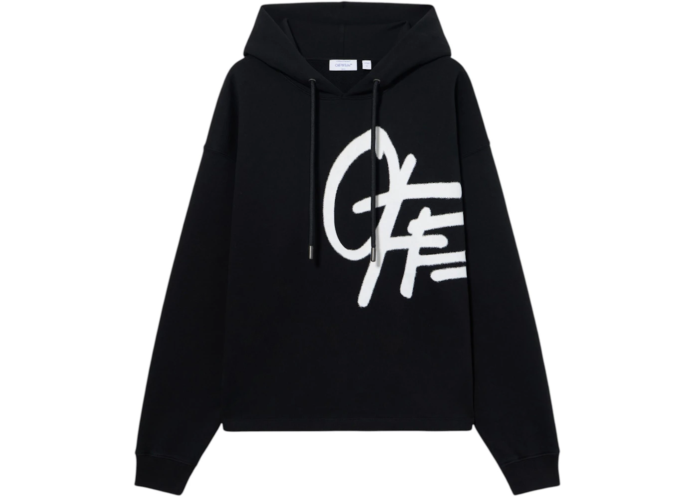 OFF-WHITE Spray Logo Loose Hoodie Black