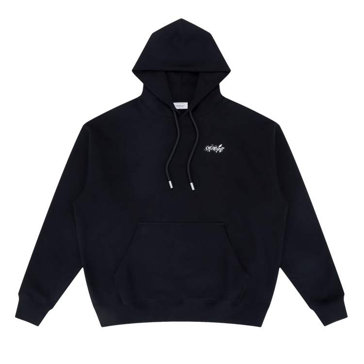 Off-White Paint Splatter Arrow Diag French Terry Hoodie 'Black'