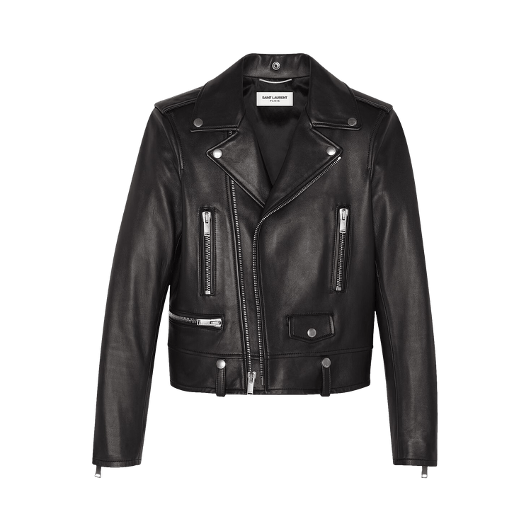 Saint Laurent Nappa Leather Biker Jacket 'Black'