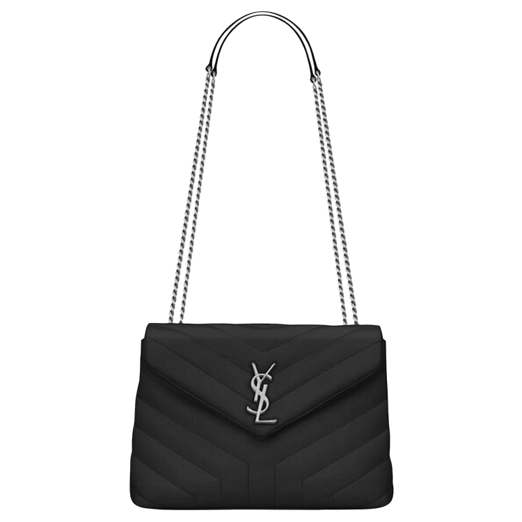 Saint Laurent Small Loulou Matelasse Leather Shoulder Bag 'Black'