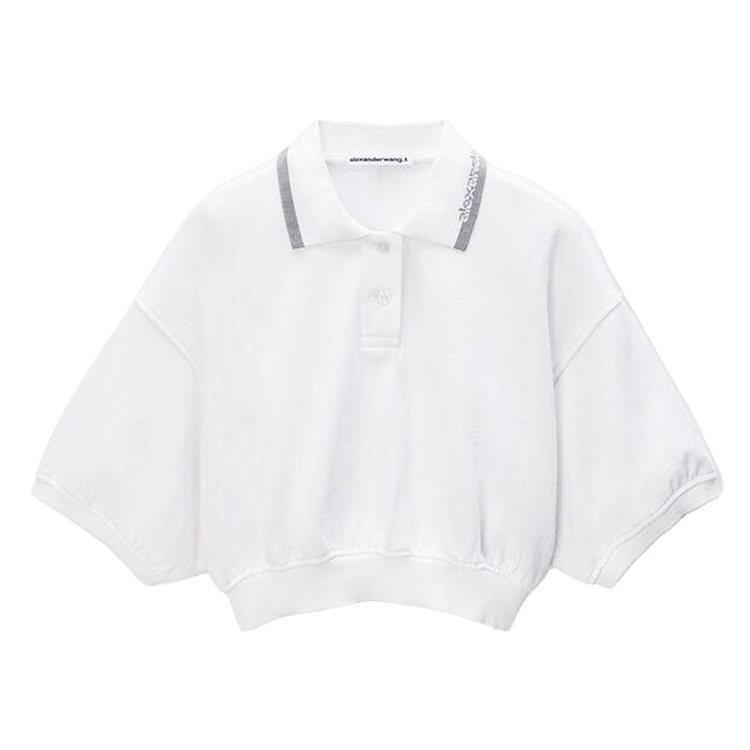 Alexander Wang Relaxed Cropped Cinched Polo 'White'