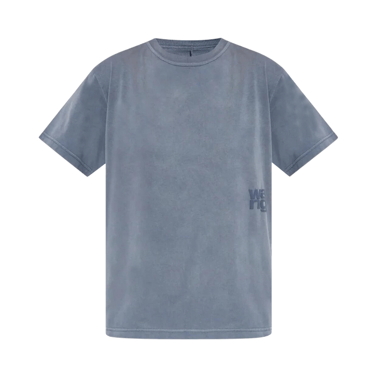 Alexander Wang Essential Jersey Puff Logo Short-Sleeve Tee 'Washed Blue Ink'